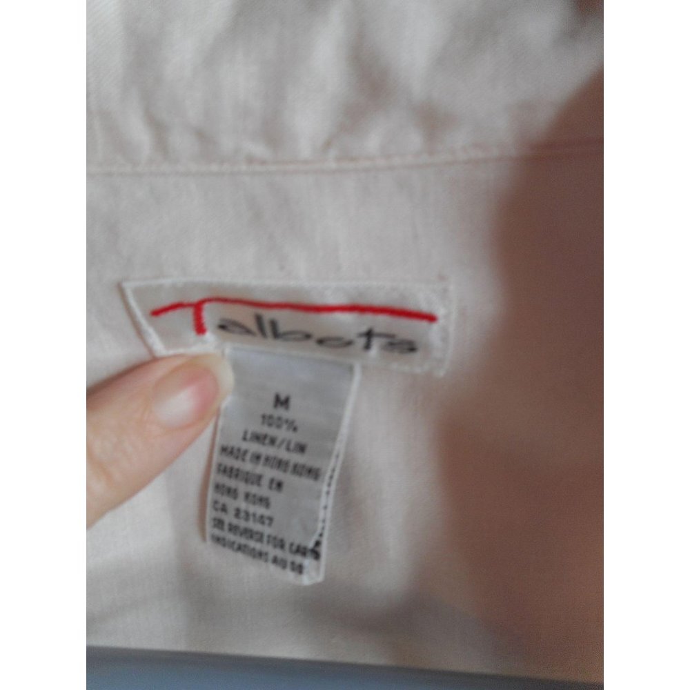 Light Pink Talbots Size M 100% Linen Blouse Top - Picture 2 of 3